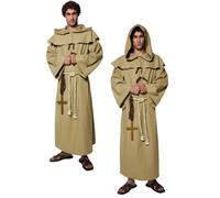 Fraile Pliegue Disfraz para Hombre Monje Histórico Tales Of Old England Disfraz