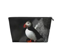 Frailecillo Atlántico Pájaro Pico Sentarse Roca, Bolsa de artículos de tocador Bolsa de Maquillaje Bolsa de cosméticos Bolsa de artículos de tocador de Viaje portátil