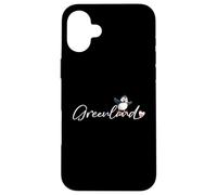Frailecillo de Groenlandia con Bandera de corazón - Lindo Recuerdo ártico Carcasa para iPhone 16 Plus