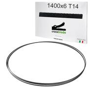 Fraiser CrocoBlade - Juego de 3 hojas de sierra de cinta de 1400 x 6 x 0,65 mm, para madera y derivados, repuesto profesional para sierra de cinta TC-SB 200, HBS30, HBS25, PBS 350 - TPI 8