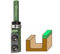 Fraiser Multibit - Fresa multifunción para ranurar, recortar, copiar, perforar y cortar, diámetro de 16 mm, vástago de 6,35 mm, con 1 inserto y cojinete, para fresadora manual, recortable, fresadora