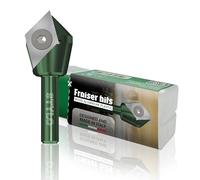 Fraiser STYLO - Fresa multiusos para ranurar, biselar y ranuras de 90° con placa de metal duro revestida, vástago de 8 mm para madera, plástico y aluminio (STYLO)