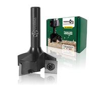 Fraiser Tornado - Fresa para madera con 3 plaquitas HM intercambiables 10,5 mm, diámetro 35 mm, vástago 8 mm, para fresadora manual y CNC, ideal para planear, nivelar, bordes y ranuras