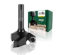 Fraiser Tornado - Fresa para madera con 3 plaquitas HM intercambiables 12 mm, diámetro 60 mm, vástago 12 mm, para fresadora manual y CNC, ideal para planear, nivelar, bordes y ranuras