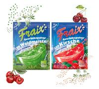 FRAIX Bebida en polvo cereza + Waldmeister (50 unidades de 25 x 100 g) afrutado y refrescante - con vitamina C
