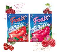 FRAIX Polvo de bebida frambuesa + cereza (50 unidades de 25 x 100 g) afrutado y refrescante - con vitamina C