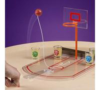 Framan Basket de Escritorio. Juego para Beber chupitos. Baloncesto con chupitos de Escritorio. Incluye 6 Vasos de chupito