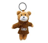 Framan Osito de Peluche y Anilla, Vestido con Jersey y Distintos Nombres. Osito Suave (Carla)