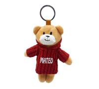 Framan Osito de Peluche y anilla, vestido con Jersey y distintos nombres. Osito suave (MATEO)