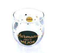 Framan Vaso de vidrio Eres la/el mejor para familiares (Hermano)