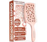 Framar Cepillo de Pelo Profesional con Ventilación - Cepillo de - Champán | Secado Rápido para Pelo Rizado o Liso - Para Secar en Húmedo o Trabajar el Seco, Cepillo Pelo - Resistente al Calor