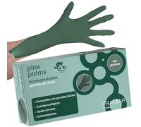 FRAMAR Guantes Nitrilo Verde L - Guantes Nitrile Sin Látex, Guantes Desechables Talla L Para Salón de Belleza, Limpieza, Tatuajes, Preparación de Alimentos - Sin Polvo - Paquete de 100