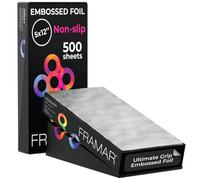 Framar Papel Mechas Peluqueria - Papel Aluminio Peluqueria, Láminas 30 cm | para el Cabello Precortadas y Antideslizantes en Caja Dispensadora - Color Plateado, 500 Hojas - 13 x