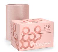 Framar Papel Mechas Peluqueria - Papel Aluminio Peluqueria, Láminas para el Cabello Largo con Textura en Relieve Antideslizante para Estilistas de Cabello - Rosa Oro - 97,5 m