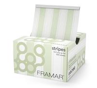 Framar Papel Mechas Peluqueria - Papel Aluminio Peluqueria, Láminas para el Cabello Precortadas y Antideslizantes en Caja Dispensadora - Verde de apio, 500 Hojas - 13 x 28 cm