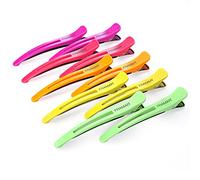 FRAMAR Pinzas Pelo Peluqueria - Clips de Pelo Profesionales para Seccionados y Peinados, Pinza Pelo Mujer, Pinzas Pelo Mujer, Clips Pelo, Hair Clips, Colores Fluorescentes - Pack de 10