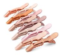 Framar Pinzas Pelo Peluqueria - Clips de Pelo Profesionales Para Seccionados y Peinados, Pinza Pelo Mujer, Pinzas Pelo Mujer, Clips Pelo, Sujeción Fuerte Sin Deslizarse - Tonos Neutros - Pack de 10