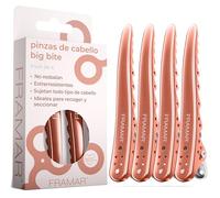 Framar Pinzas Pelo Peluqueria - Pinza Pelo Mujer, Pinzas Peluqueria Profesional, Clips Pelo, Accesorios Pelo Mujer, Hair Clips, Extrafuertes y Antideslizantes Tight - Pack de 4, Rosa Oro