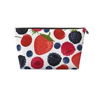 Frambuesas Bayas maduras Que Caen, Bolsa de Maquillaje Bolsa de cosméticos Bolsa de artículos de tocador de Viaje portátil Bolsa de artículos de tocador