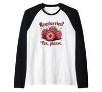 Frambuesas, sí, por Favor, Fruta Fresca Amante de Las Bayas Camiseta Manga Raglan