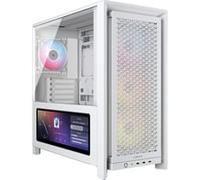Caja torre Corsair FRAME 4000D LCD RS ARGB blanca con pantalla lateral LCD y 4 ventiladores ARGB