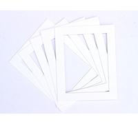 Frame Company - Juego de 10 paspartús, Blanco, 8x6 for Image Size 5x3