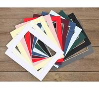 Frame Company - Juego de 10 paspartús, Marfil (V-Groove), 12x10 for Image Size 9x7
