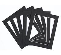 Frame Company - Juego de 10 paspartús, Negro, 10x8 for Image Size 7x5