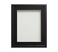 Frame Company Marco para Fotos Estilo Drayton Range de 12,7 x 12,7 cm de la Marca, plástico, Negro, 5x5-inch Mounted for 3.5x3.5-Inch Image