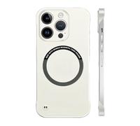 Frameless for iPhone 16 Pro MAX Case, Frameless Matte Ultra Thin Magnetic Slim Case, Magnetic Borderless Phone Case for iPhone 16 15 14 13 12 Pro MAX (White,15Promax)