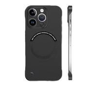 Frameless for iPhone 16 Pro MAX Case, Frameless Matte Ultra Thin Magnetic Slim Case, Magnetic Borderless Phone Case for iPhone 16 15 14 13 12 Pro MAX (Black,16Pro)