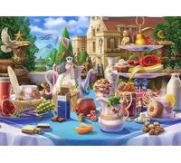 Frameless Puzzle de Madera,Rompecabezas para Adultos 1000 Piezas,Banquete Puzzles,Juego de Habilidad para Toda La Familia