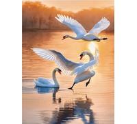 Frameless Puzzle de Madera,Rompecabezas para Adultos 1200 Piezas,Lago del Ganso Puzzles,Juego de Habilidad para Toda La Familia