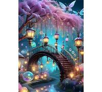 Frameless Puzzle de Madera,Rompecabezas para Adultos 1500 Piezas,Mago del Puente arqueado Puzzles,Juego de Habilidad para Toda La Familia
