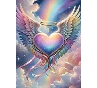 Frameless Puzzle de Madera,Rompecabezas para Adultos 700 Piezas,Alas de Amor arcoíris Puzzles,Juego de Habilidad para Toda La Familia