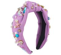 Framendino, Diadema de sirena con nudos morados, diseño de estrella de mar, concha, sirenas, nudo ancho, para mujer