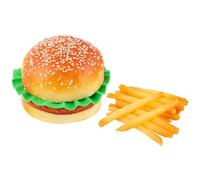 Framendino, Paquete de 13 hamburguesas artificiales de papas fritas falsas, hamburguesas falsas, modelo realista de alimentos, accesorios de comida realistas para exhibición de accesorios de