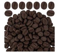 Framendino, Paquete de 200 granos de café de resina de imitación de granos de café de imitación para hacer joyas, efecto mate