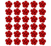 Framendino, Paquete de 30 mini pinzas para el pelo con rosas rojas, horquillas florales, accesorios para el cabello para mujer