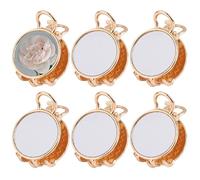 Framendino, Paquete de 6 mini pinzas de metal redondas antideslizantes para sublimación para hacer manualidades