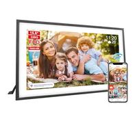 Frameo - Marco de fotos digital grande de 15.6 pulgadas, almacenamiento integrado de 32 GB, pantalla táctil IPS HD de 1920 x 1080, mesa y montaje en pared, comparte fotos y videos a través de la