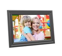 FRAMEO - Marco de fotos digital inteligente WiFi de 10.1 pulgadas, almacenamiento de 16 GB, rotación automática, pantalla táctil IPS, montaje en pared, fácil configuración y comparte fotos y videos a