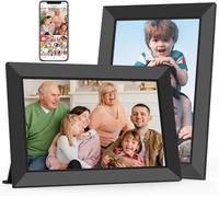 Frameo Marco de Fotos Digital WiFi 10.1 Pulgadas, Memoria Incorporada 32GB, HD 1280x800 IPS, Pantalla Táctil para Fotos/Videos, Soporte Multilingüe, Rotación Automática, Montaje en Pared(2 Paquetes)