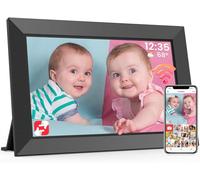 Frameo Marco de Fotos Digital WiFi 10.1 Pulgadas, Memoria Incorporada 32GB, HD 1280x800 IPS, Pantalla Táctil para Fotos/Videos, Soporte Multilingüe, Rotación Automática, Montaje en Pared