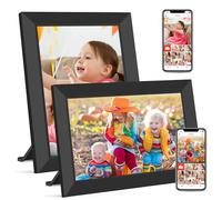 Frameo Marco de fotos digital WiFi de 10.1 pulgadas, memoria integrada de 32 GB con pantalla táctil HD 1280 x 800 IPS, marco de fotos digital, rotación automática, fácil compartir fotos o videos a