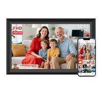 FRAMEO - Marco de fotos digital WiFi de 15.6 pulgadas, 1920 x 1080 FHD, grande, 32 GB, pantalla táctil IPS, rotación automática, montaje en pared, comparte fotos y videos al instante a través de la