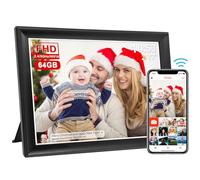 FRAMEO - Marco de fotos digital WiFi inteligente de 10.5 pulgadas, visualización táctil LCD IPS de 1920 x 1200, rotación automática, almacenamiento de 16 GB, compatible con tarjeta SD y unidad USB