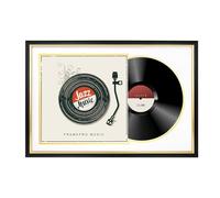 FramePro Marco para álbum de vinilo LP de 30.5 cm, montaje en pared, sin disco de vinilo, 61.0 x 40.6 cm, blanco