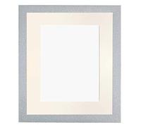 FRAMES BY POST Glitz-Marco de Fotos Blanco con paspartú Marfil, tamaño de Imagen de 12 x 10 Pulgadas, Cristal de plástico, 16 x 12 Image Size 12 x 10 Inch