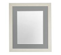 FRAMES BY POST Glitz-Marco de Fotos Color Crema con Soporte Gris Oscuro, tamaño de la Imagen de 12 x 8 Pulgadas, Vidrio de plástico, 14 x 11 Image Size 12 x 8 Inch